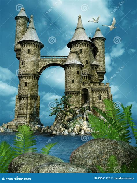 Fantasy Castle Towers Royalty Free Stock Photo