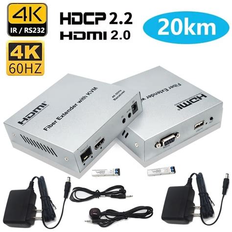 ๑20km 4k 60hz Hdmi Kvm Extender By Fiber Optic Cable Transmitter