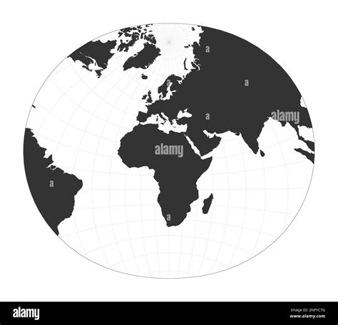 Mapa del Mundo Proyección estereográfica modificada para Europa y