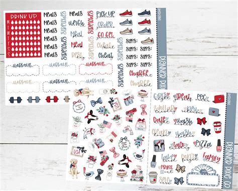 Deluxe Weekly Sticker Kit For Use With Standard Vertical Etsy