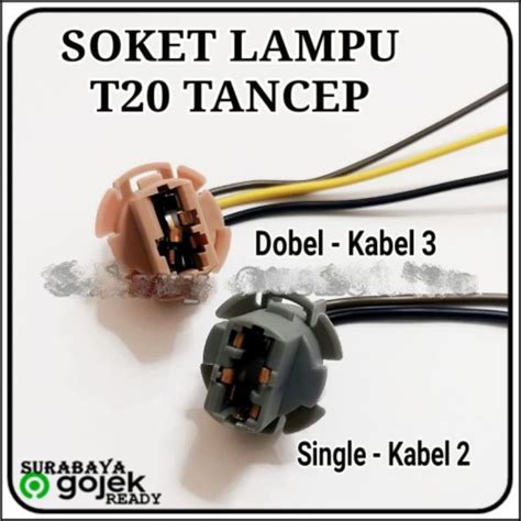 Jual Socket Bohlam Lampu T Kaki Single Kaki Double Soket