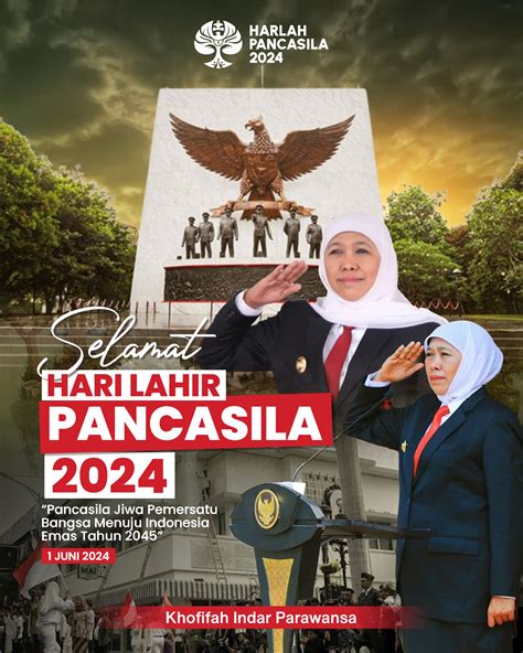 Peringati Hari Lahir Pancasila Khofifah Ajak Seluruh Elemen Bangsa