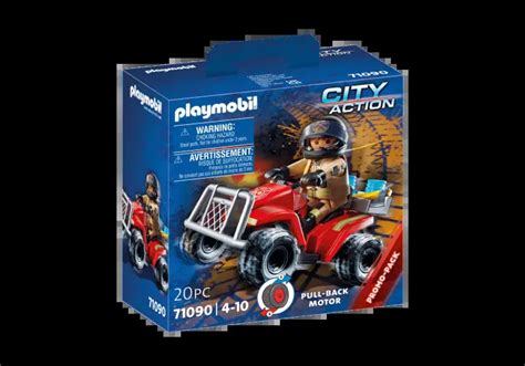 Abapri Playmobil 71090 Pompier Et Quad