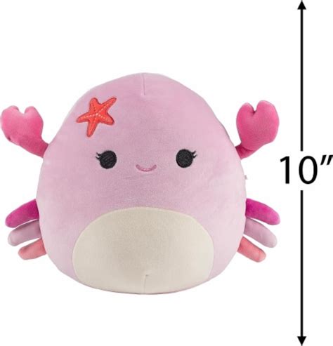 Squishmallows Cailey The Pink Crab With Starfish Pin Squishy