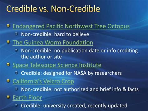 Ppt Finding Credible Sources Powerpoint Presentation Id