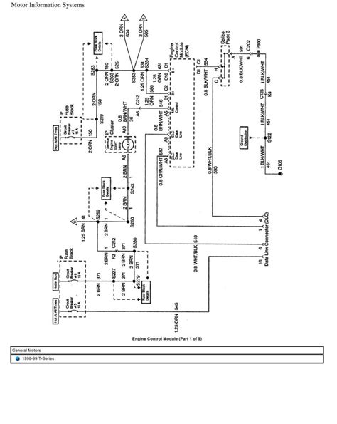 General Motors Truck T Series Wiring Diagrams 1998 1999