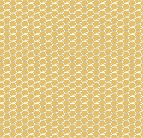 Hex Gonos De Favo De Mel Amarelo Vector Sem Costura Padr O Vetor Premium