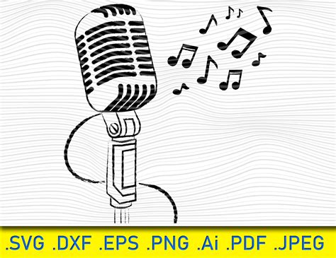 Vintage Microphone Svg Microphone Svg Png Eps Dxf Musical Etsy