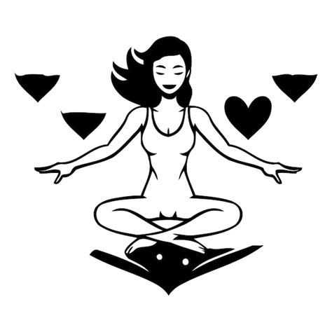 Ilustraci N Vectorial De Una Mujer Meditando En Posici N De Loto Sobre