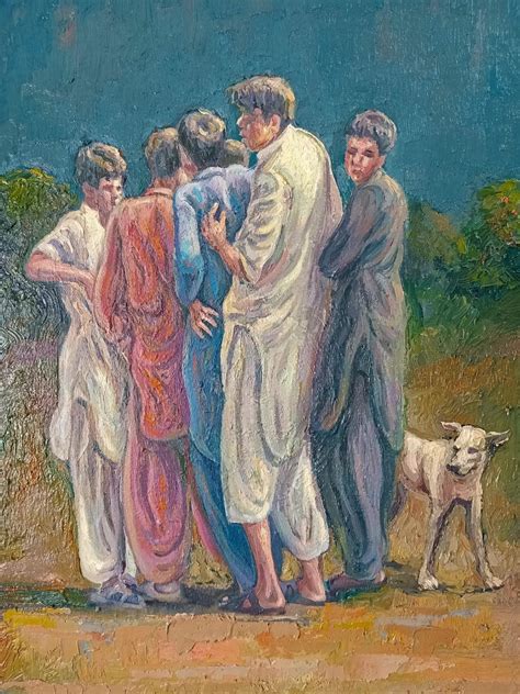 Traditional Village Life Painting by Arsalan Naqvi