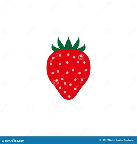 Strawberry Colorful Logo Strawberry Cartoon Style Symbol Stock