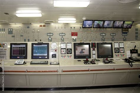 Control Room For Ships Engines Stock Photo Adobe Stock