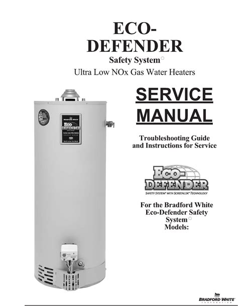 Bradford White Corp Water Heater Eco Defender User Guide