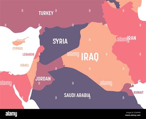 Karte F R Den Nahen Osten Hoch Detaillierte Politische Karte Des Nahen