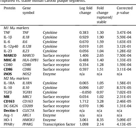 Table 1 from Distribution of macrophage polarization markers in human ...