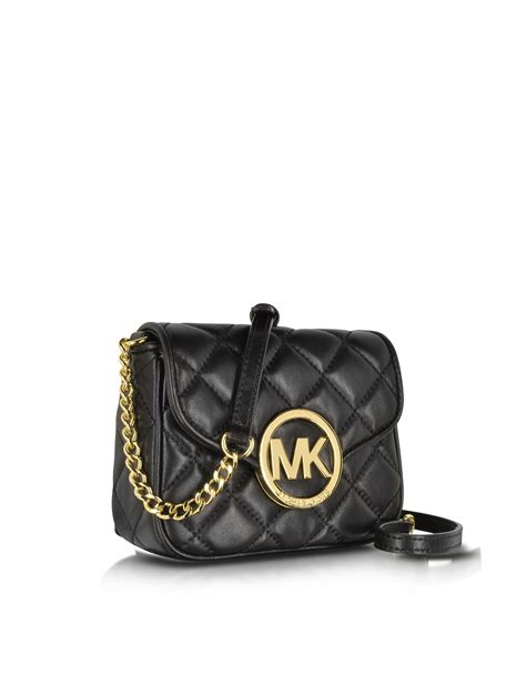 Michael Kors Small Fulton Quilted Crossbody Bag In Black Lyst