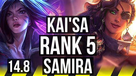 KAI SA Blitzcrank Vs SAMIRA Nautilus ADC Rank 2 Kai Sa Rank 5