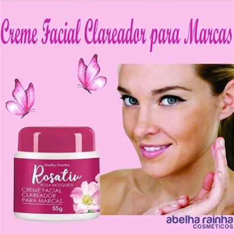 Creme Facial Clareador Para Marcas Rosa Mosqueta Abelha Rainha