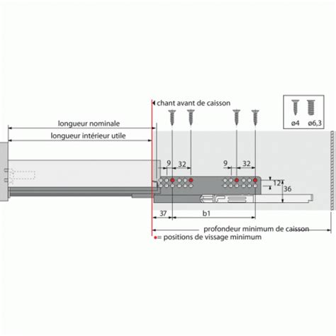 Coulisses Billes Quadro V Pour Tiroir Innotech Atira Charge Kg