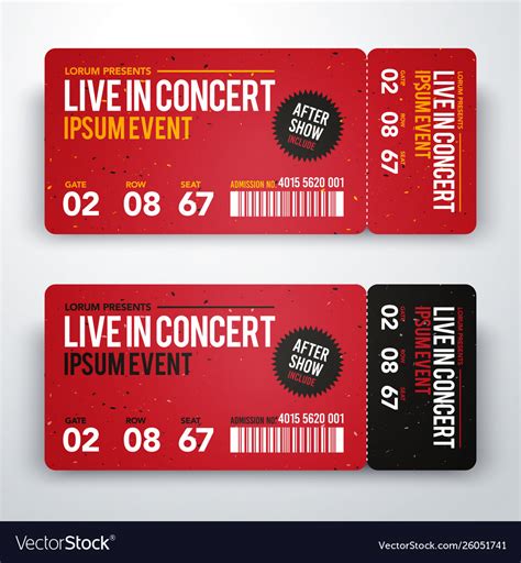 Printable Concert Ticket Template