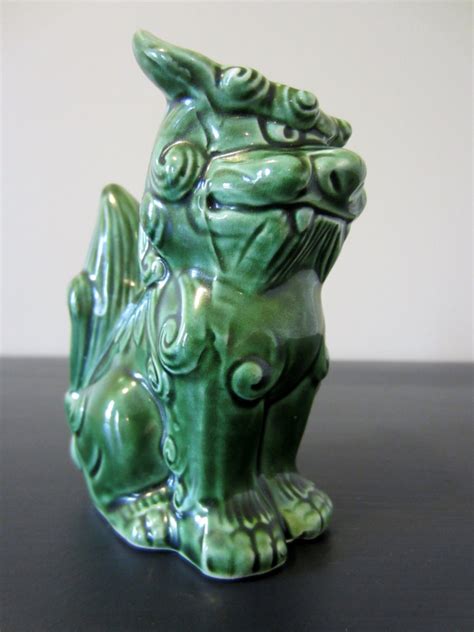 Gorgeous Green Foo Dog Great Green Glaze Beautiful Shishi