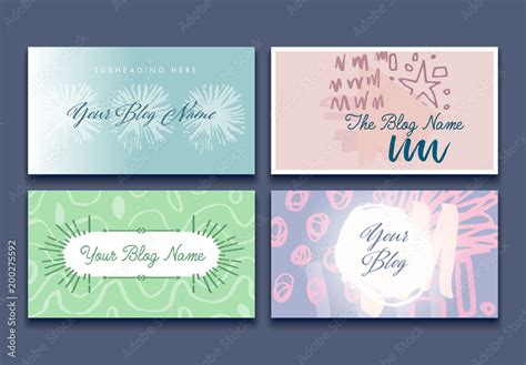 4 Blog Post Header Layouts Stock Template | Adobe Stock