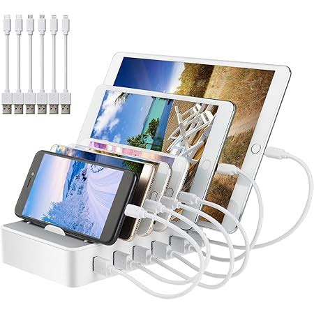 Pritek Charging Station For Multiple Devices W A Ports Desktop