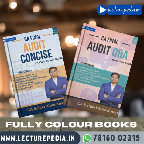 CA Final Audit Books Kit For Nov 2024 Onward Concise Question Bank