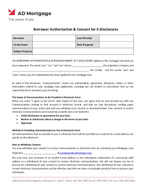 Fillable Online Borrower Authorization Enforceability Sample