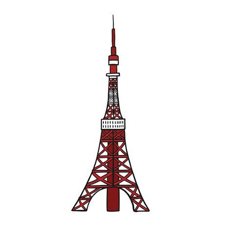 Tokyo Tower Cartoon