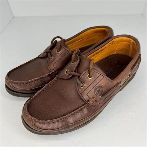 Mephisto Shoes Mephisto Mens Spinnaker Brown Leather Moccasin Toe