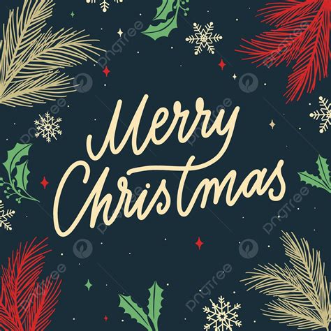 Merry Christmas Modern Lettering Vector Vintage Element Vector Vector