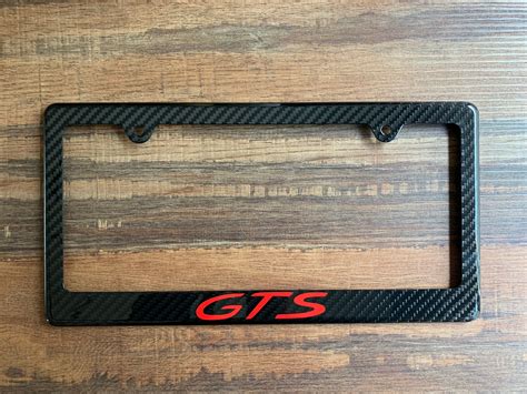 Carbon Fiber License Plate Frame W Porsche GTS Etsy