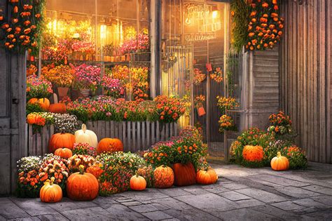 Download Pumpkins Autumn Flower Shop Royalty-Free Stock Illustration ...