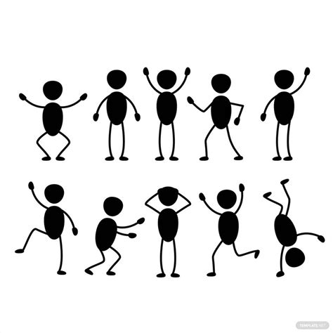 Stick People Vector In Eps Illustrator  Png Svg Download