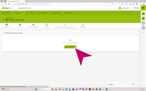Dokumentenaustausch MaxBrain Lernplattform Learning Platform