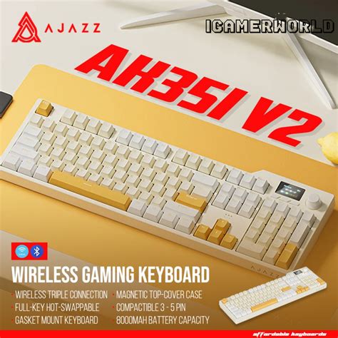 Jual Ajazz Ak I V Max Full Size Mechanical Keyboard Mode Rgb W Tft