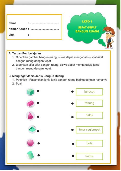 Lkpd 1 Bangun Ruang Online Exercise For Live Worksheets