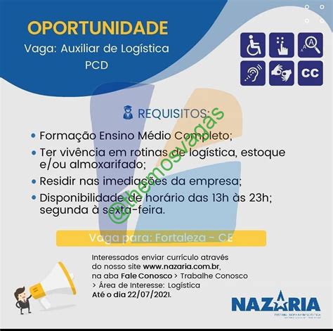 Auxiliar de Logística PCD Fortaleza CE 01 vaga s Themos Vagas