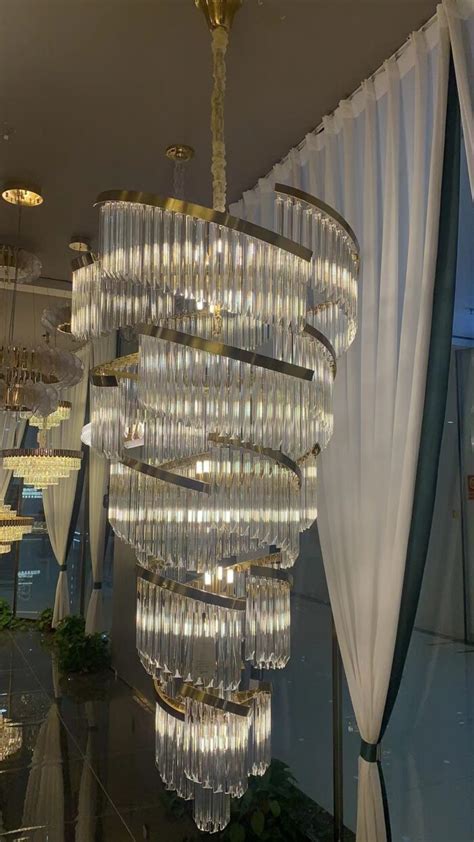 Grand 7 Crystal Double Height Chandelier Butt Lights