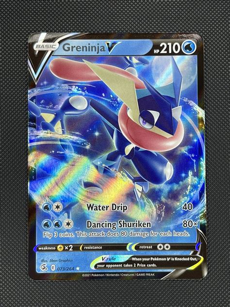 Pokemon TCG Greninja V Fusion Strike 073 264 Holo Ultra Rare NM MINT