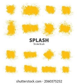 Bright Yellow Vector Brush Stroke Hand Stock Vector Royalty Free