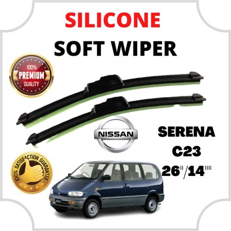 Nissan Serena C Silicone Soft Car Wiper Pcs Set Shopee