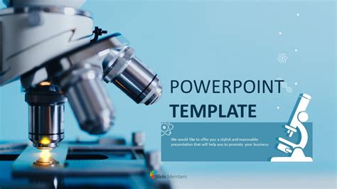 顕微鏡 無料powerpointのテンプレートデザイン