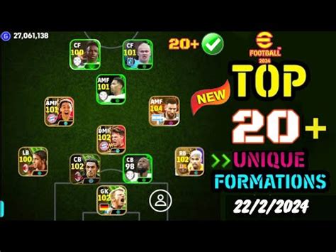 Top New Unique Formation In Efootball Mobile Efootball