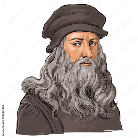 Leonardo Di Ser Piero Da Vinci Leonardo Da Vinci Stock Illustration