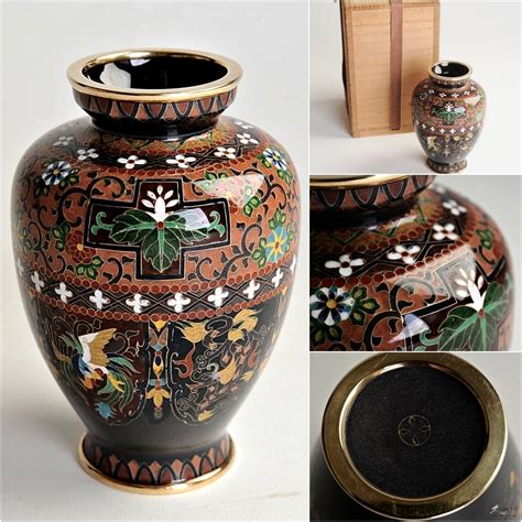 安藤七宝店 造 古代紋 有線七宝 小壷 花瓶 花器 七宝焼 の落札情報詳細 ヤフオク落札価格情報 オークフリー