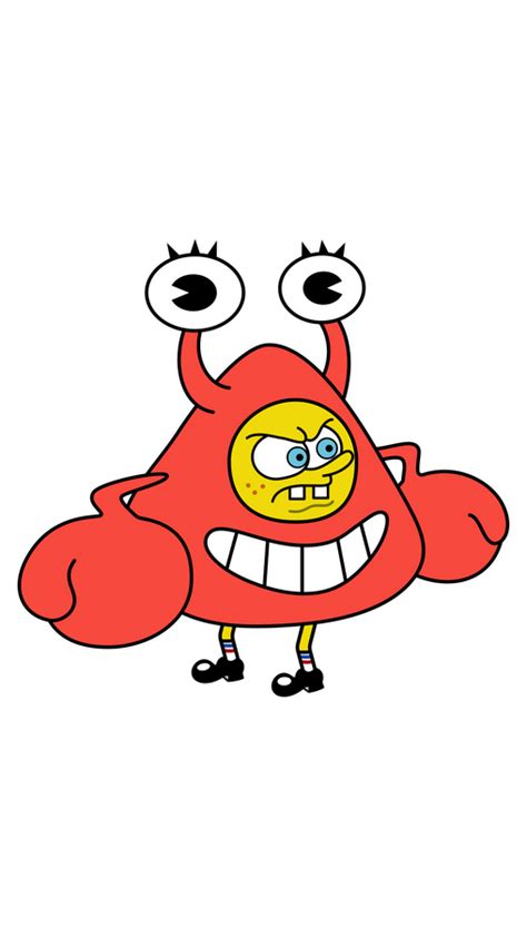 SpongeBob in Crab Costume Sticker | Spongebob drawings, Spongebob, Cute ...