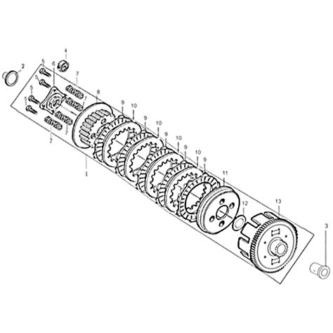 Vue Eclatee Piece Embrayage Moto Masai Furious