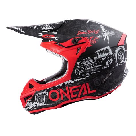 O Neal Series Polyacrylite Hr Motocross Enduro Mtb Helm Schwarz Rot